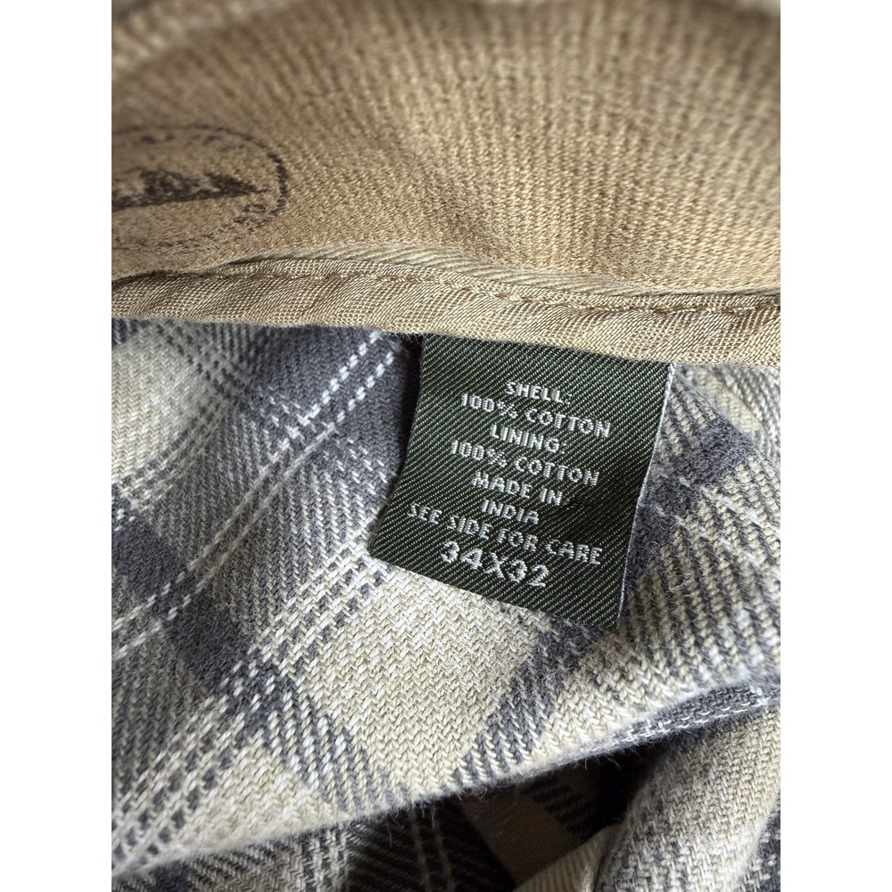 Eddie Bauer Legend Wash Flannel Lined Khaki Chino Pants Men's‎ 34x32 4886 - Picture 3 of 14
